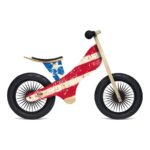Kinderfeets Retro Stars Stripes Houten Loopfiets 2 Jaar 2 Wielen kind-kf16.11