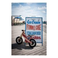 Kinderfeets Retro Stars Stripes Houten Loopfiets 2 Wielen Blauw Rood America Stoer Jongens Kind-Kf16.11
