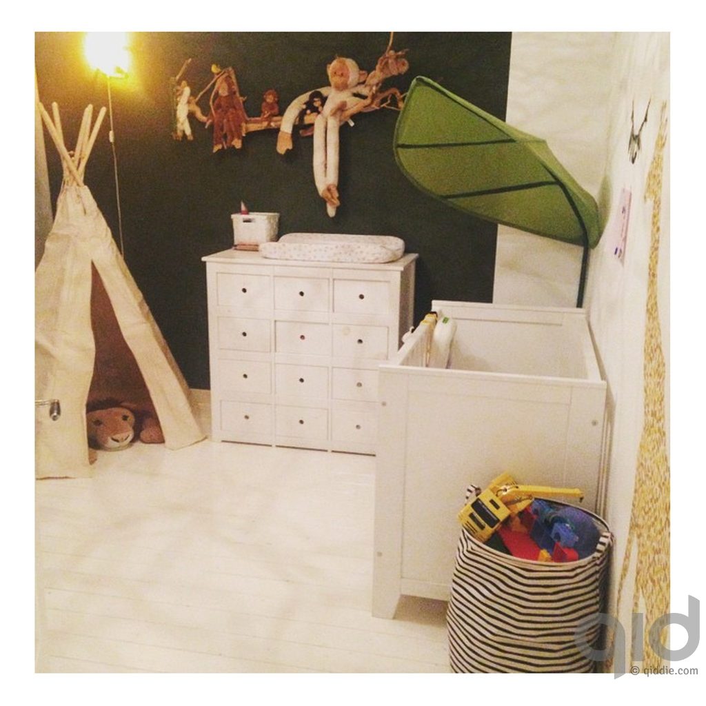 BAÏTA TINY01 kinderbureau tipi, grenenhout, wit, L100 cm - Bureau