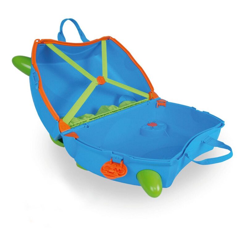 Trunki Blauw Trolley Handbagage Speel Logeer Vakantie Koffer Wielen Trekkoort 1 Trunki Trun-9220005