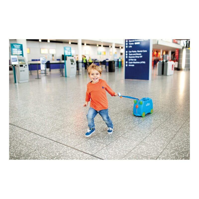 Trunki Blauw Trolley Handbagage Speel Logeer Vakantie Koffer Wielen Trekkoort 11 Trunki Trun-9220005