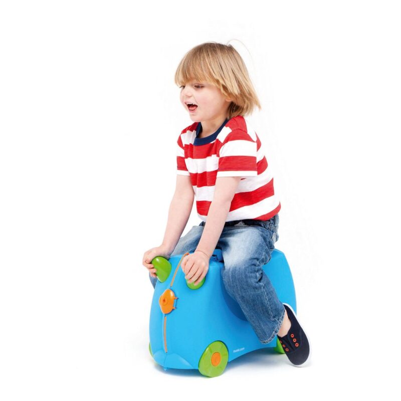 Trunki Blauw Trolley Handbagage Speel Logeer Vakantie Koffer Wielen Trekkoort 7 Trunki Trun-9220005