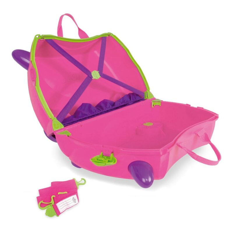 Trunki Roze Trolley Handbagage Speel Logeer Vakantie Koffer Wielen Trekkoort 1 Trunki Trun-9220006