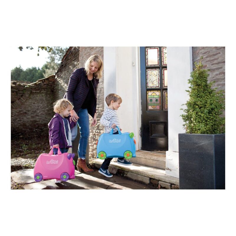 Trunki Roze Trolley Handbagage Speel Logeer Vakantie Koffer Wielen Trekkoort 10 Trunki Trun-9220006