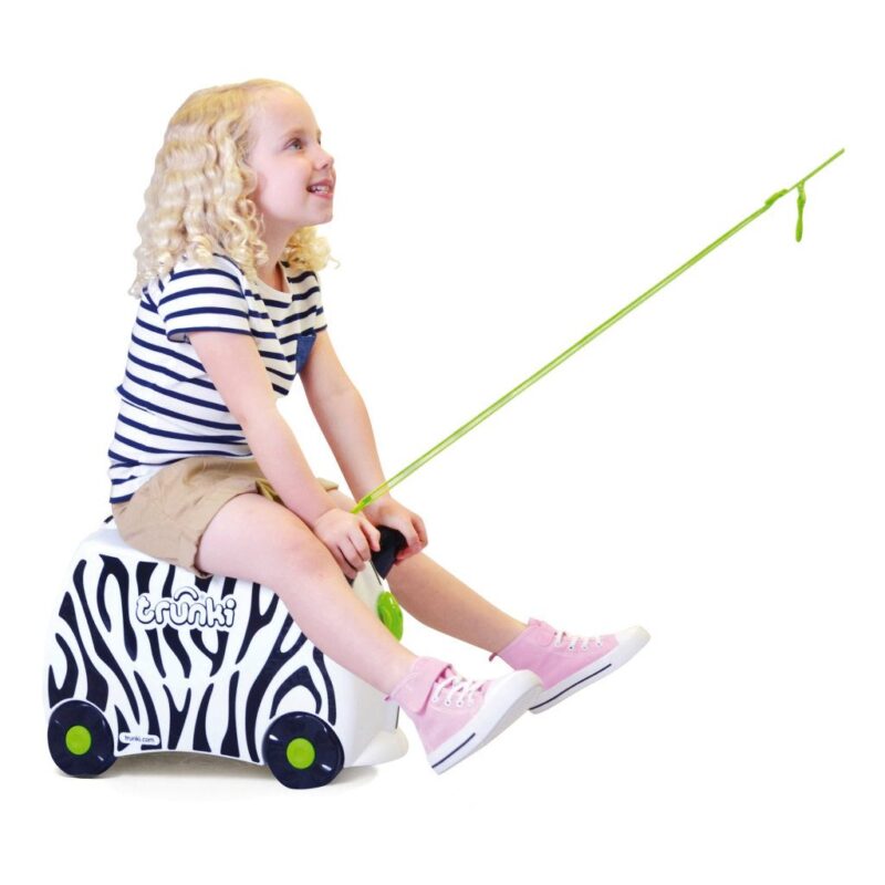 Trunki Zebra Trolley Handbagage Speel Logeer Vakantie Koffer Wielen Trekkoort 2 Trunki Trun-9220264