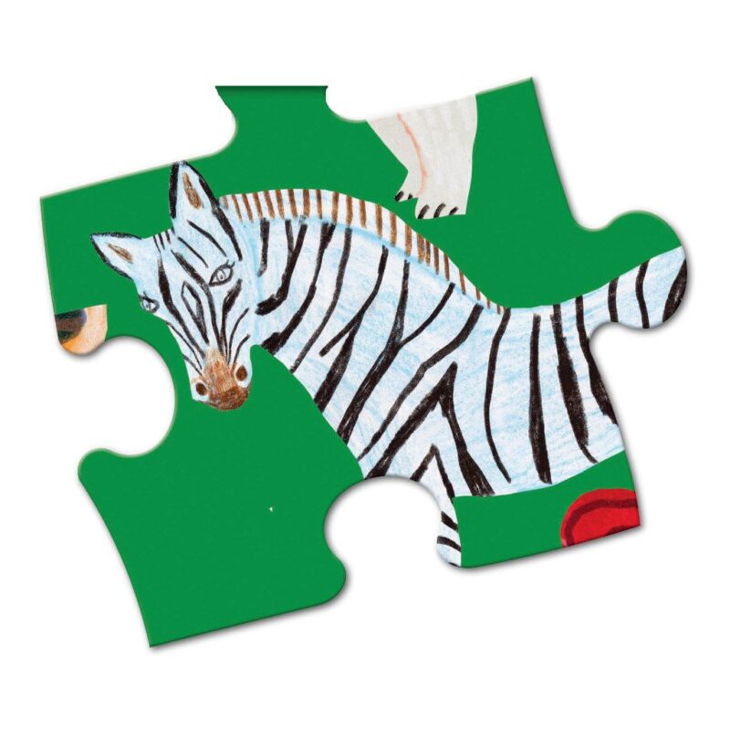 Vloerpuzzel 48-Delig Creatures Eeboo Stevge Stukken Puzzel Dierentuin Dieren Grote Stukken Beginnende Puzzel Fan Puzzelstuk Zebra Eebo-9650517