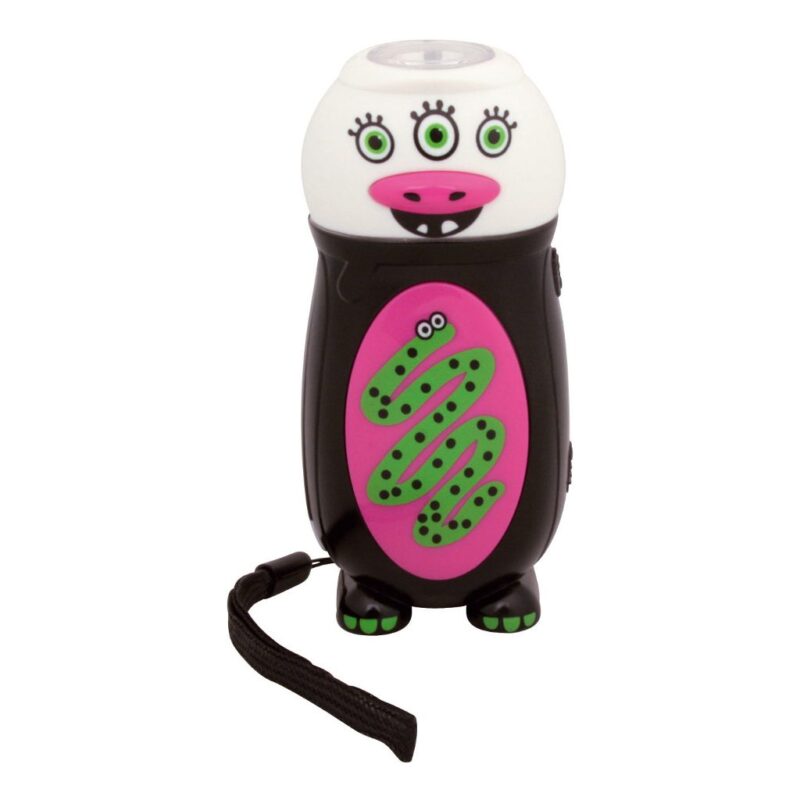 Knijpkat Monster Zwart Wit Zaklamp Geokids Geok-6146904-zw