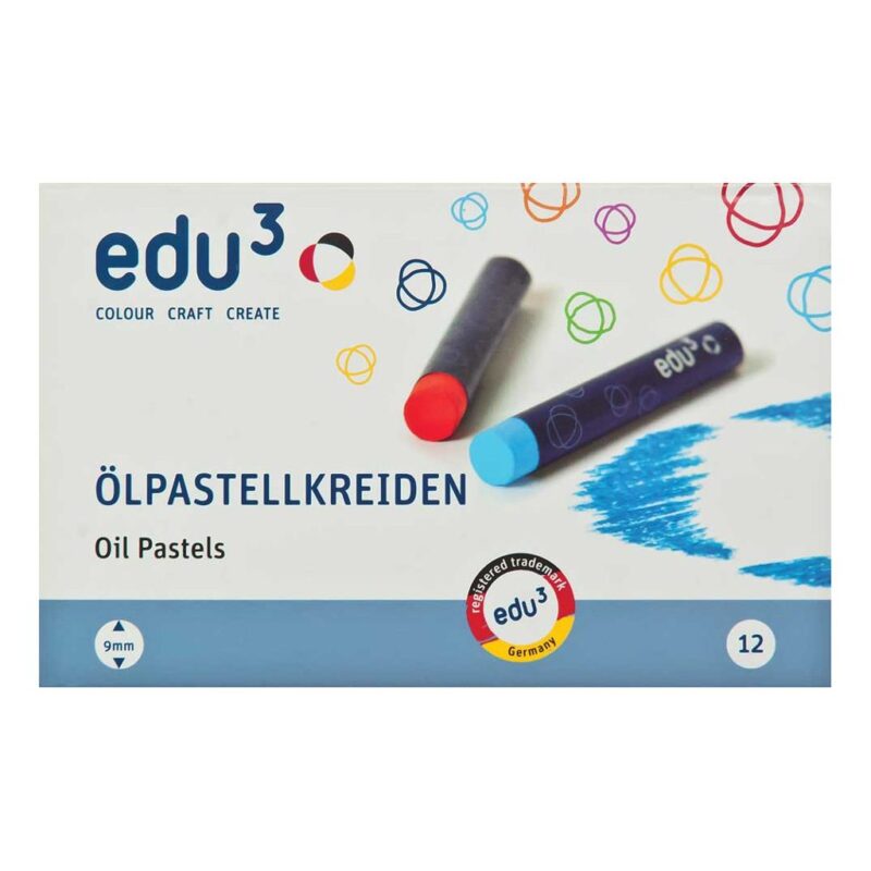 Oliepastelkrijt (12 Kleuren Ass) Edu3-2403101012