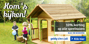 Tijdelijk 10% KORTING op alle Speelhuisjes