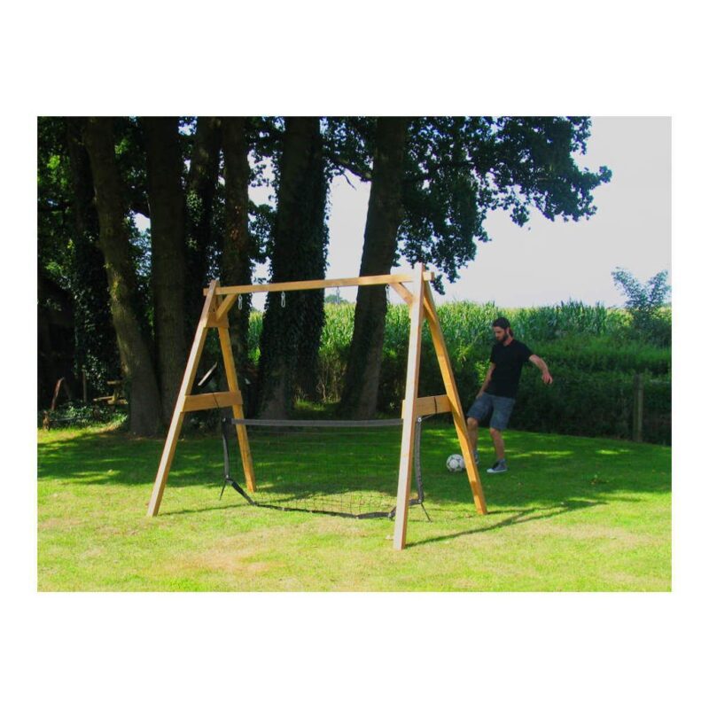 Familyfun Bruin Schommel Doel Net Axi Om Te Bouwen Schommel Voetbal Doel Net 2 Schommels Hout Duurzaam Degelijk Jongen Meisje Kleuter Tiener 2 Axis-A030.208.00