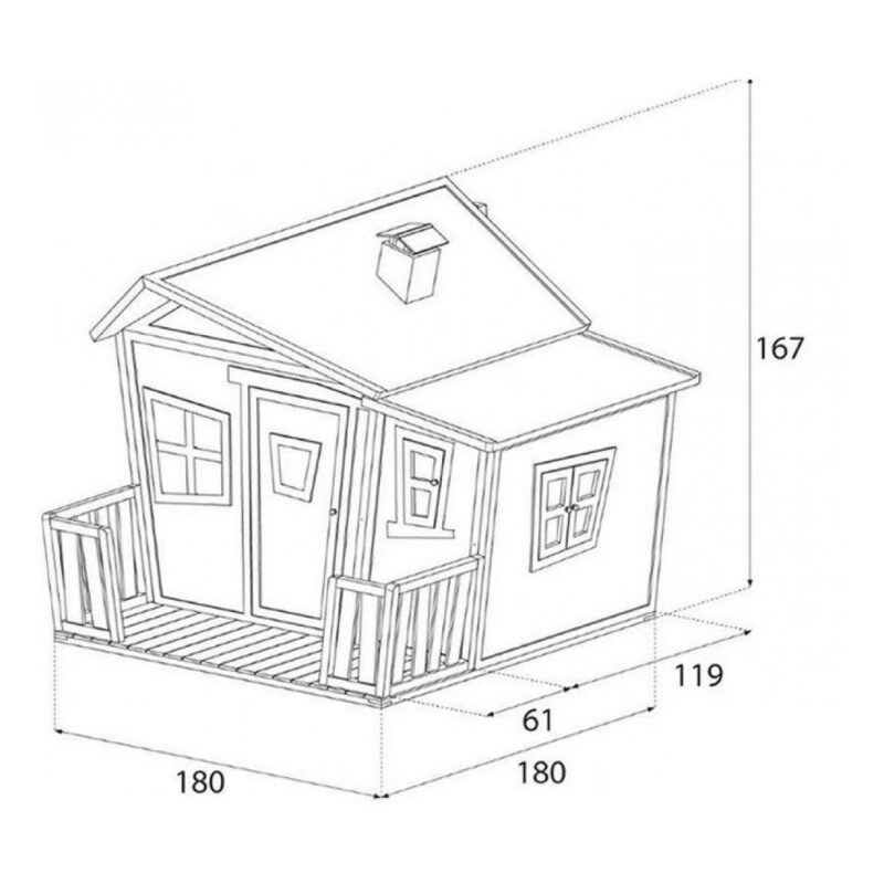 Speelhuis Lisa Axi Peuter Kleuter 18 Mnd 2 J 3 J 4 J 5 J 6 J 7 J 8 J Tuin Tuinhuis Tuinhuisje Speelhuisje Speel Huis Breed Laag Stevig Mooi Meisje Jongen Afmeting Axis-A030.107.00