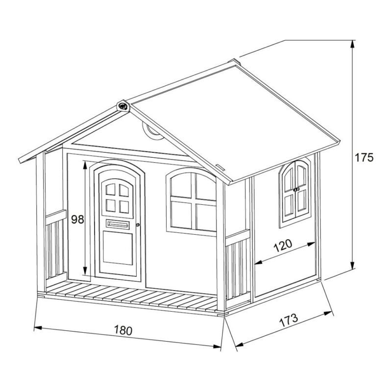 Speelhuis Milan Axi Peuter Kleuter 18 Mnd 2 J 3 J 4 J 5 J 6 J 7 J 8 J Tuin Tuinhuis Tuinhuisje Speelhuisje Speel Huis Stevig Mooi Bouwtekening Meisje Jongen Jongetje Pakket Axis-A030.104.00