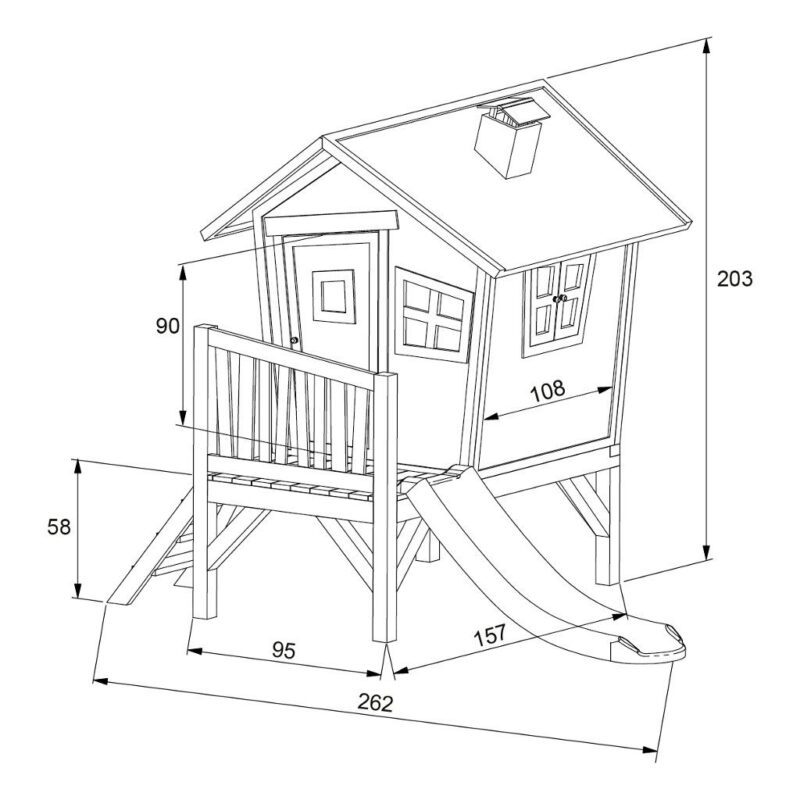 Speelhuis Robin Axi Peuter Kleuter 18 Mnd 2 J 3 J 4 J 5 J 6 J 7 J 8 J Tuin Speel Huis Huisje Glijbaan Trap Deur Raam Laag Stevig Schuin Meisje Jongen 6 Axis-A030.045.00