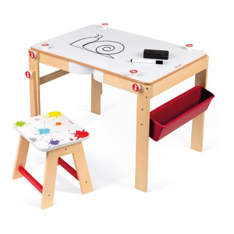 Bureau Schoolbord Splash 2-in-1 Janod White Board Tafel jano-11.9609