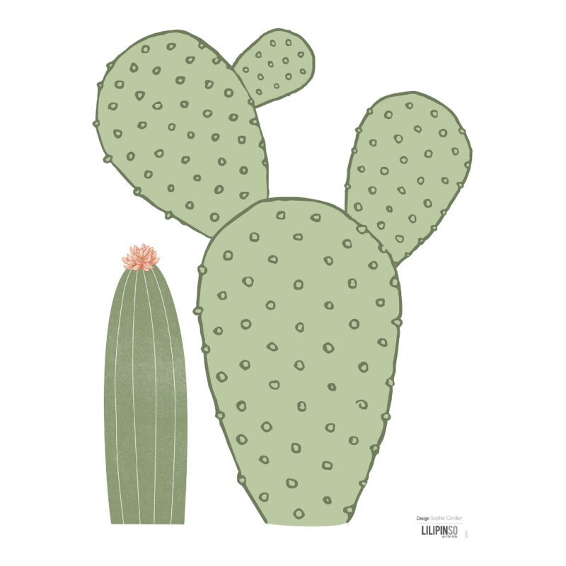 2 Cactus Muursticker A3 | Wild West | Lilipinso