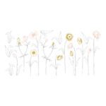 Big Flowers On Stem Sticker Xl | Botany | Lilipinso