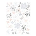 Blue & Pink Flowers Sticker 18X24Cm Ballerina Lilipinso Blauw Roze Verschillende Bloem Lili-S1131