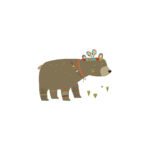 Brave Bear Xxl Sticker Xl Lilipinso Bruine Beer Schattig lili-s0621