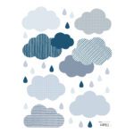 Clouds & Drops Sticker 18X24Cm | Wild Islands | Lilipinso