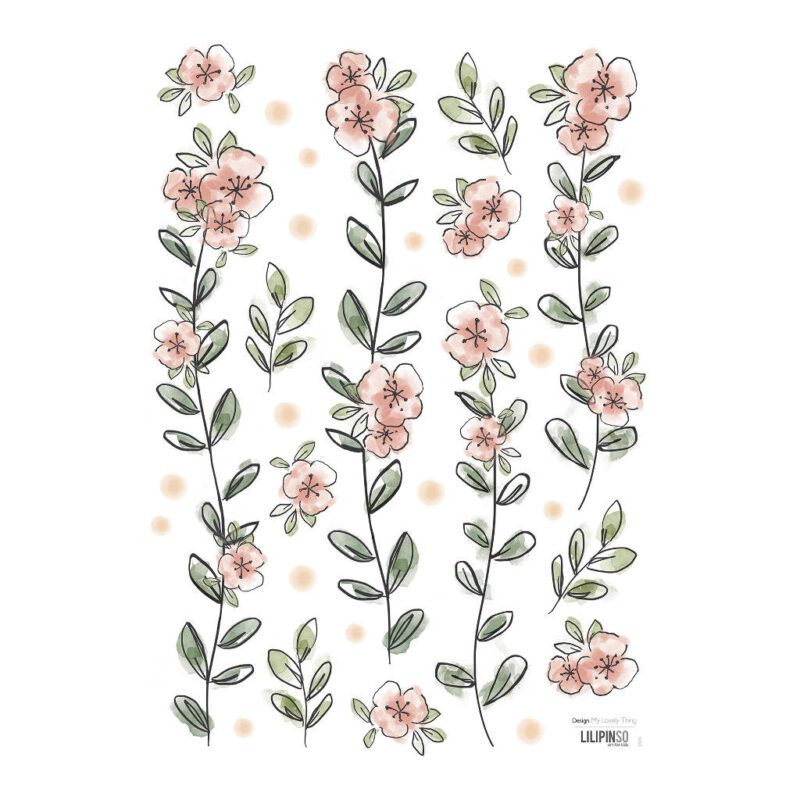 Flowers Muursticker A3 | Rosae | Lilipinso