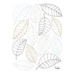 Leaves Sticker 18X24Cm Nordic Lilipinso Blaadjes Groen Grijs Lili-S1143
