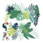 Leaves Tropical Decor 01 Sticker Xl | Lilipinso