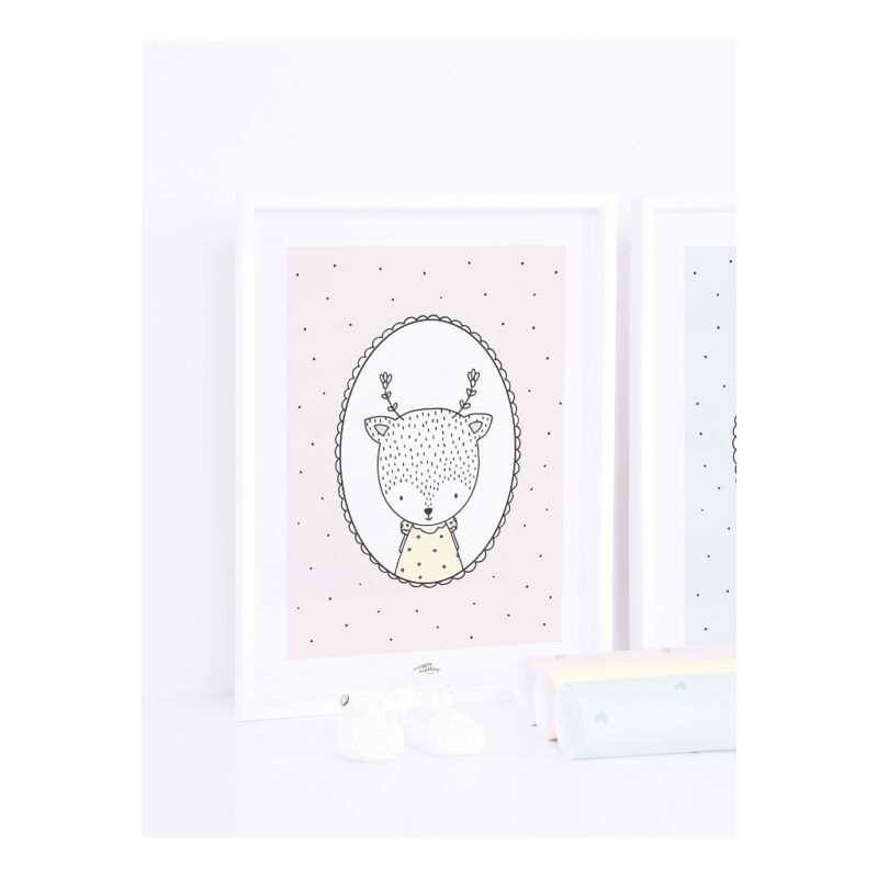 Margaret The Deer Poster | Retro Bubble | Lilipinso