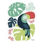 Monstera & Toucan Muursticker A3 | Tropica | Lilipinso