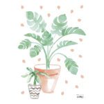 Plants Muursticker A3 Flamingo Lilipinso Plant Bloempot Verf Effect Lili-S1039 Plants Muursticker A3 Flamingo Lilipinso Plant Bloempot Verf Effect Lili-S1039