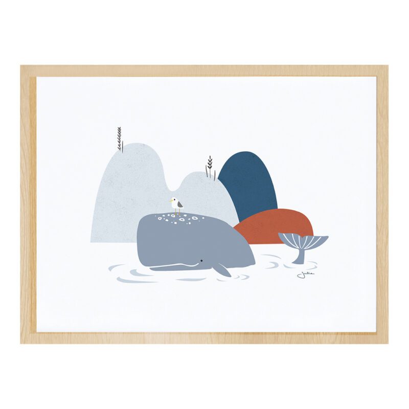 The Whale Poster Met Lijst Wild Islands Lilipinso lili-p0262