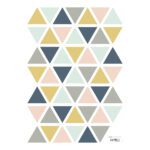 Triangles Girl Muursticker A3 | Enchanted | Lilipinso