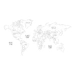 World Map Big Size Sticker Xl Mini Travelers Lilipinso Werekd Muursticker Neutraal Lili-S1190