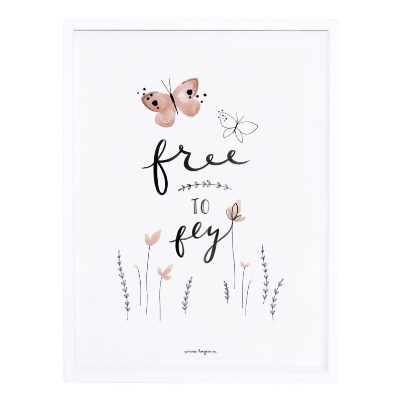 Free To Fly Poster Meadow Treasure Lilipinso Met Lijst Lili-P0220 1024X1024