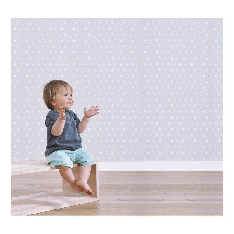 Acorn Background Colour Light Grey Behang Into The Woods Lilipinso Natuur Naturel Jongen Meisje Lili-H0330