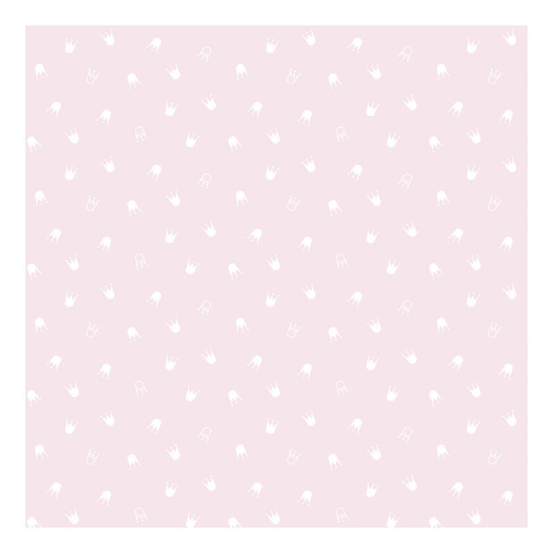 Crown Pink Behang Little Princess Lilipinso Kroontjes Roze Wit Lili-H0335
