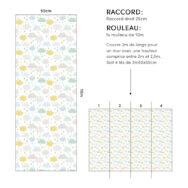 Drops And Clouds Behang Lilipinso Motief Patroon Match Banen Verloop Baan Kleur Lili-H0418