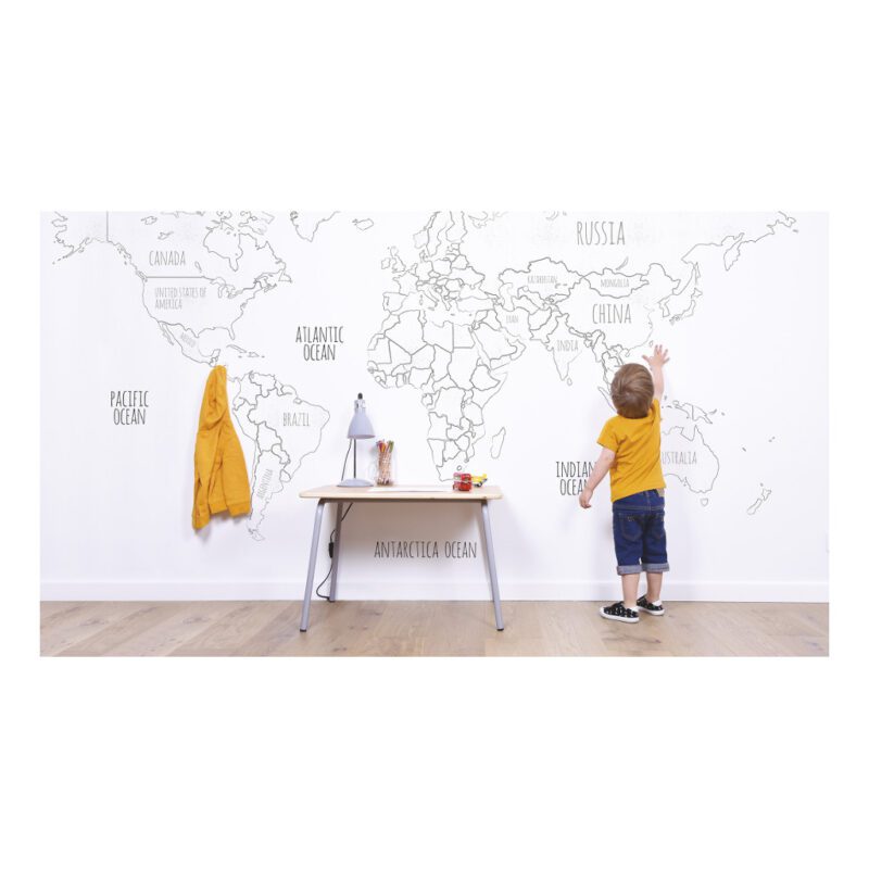 Globe Behang Mini Travelers Lilipinso Ontdek Kinderkamer Werkkamer Huiskamer Hal Lili-H0366