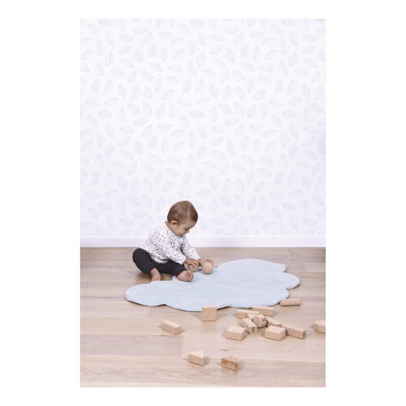 Leaves Light Blue Behang Nordic Lilipinso Babykamer Huiskamer Wachtkamer Lili-H0340