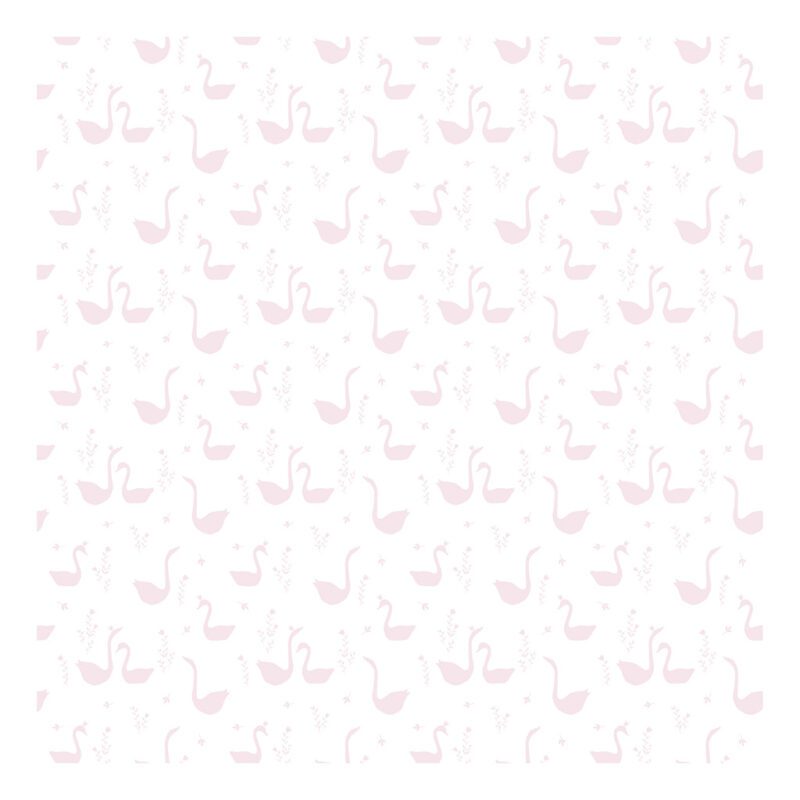 Swan Pink Behang Little Princess Lilipinso Zwanen Roze Lili-H0338