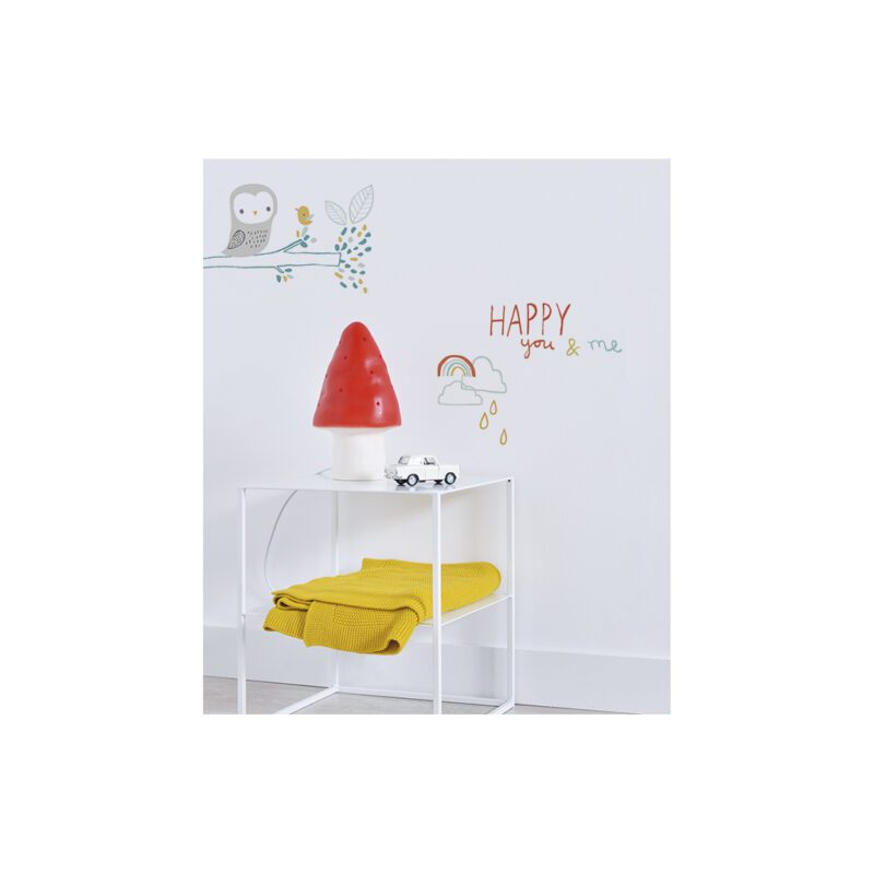 Woodland Owl Muursticker A3 Lilipinso Sfeer Kinderkamer Lili-S0696