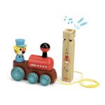 Trein Met Fluitje Trekfiguur Vilac Hout Ontdekken Peuter vila-7715