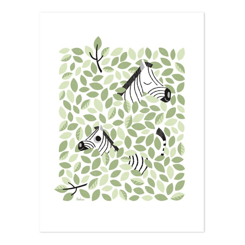 Zebra Verstopt In De Kruin Poster | Hide & Seek | Lilipinso