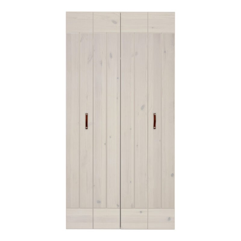 2X Vouwdeur Voor 100 Cm Kast Whitewash Lifetime Kidsroom life-9906-01w