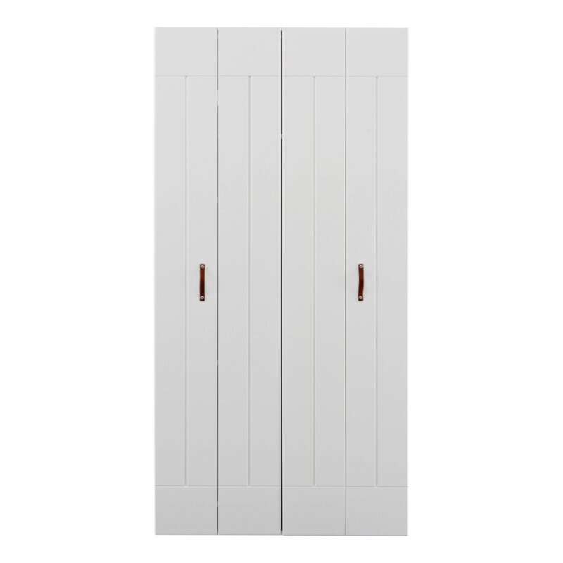 2X Vouwdeur Voor 100 Cm Kast Wit Lifetime Kidsroom life-9906-10