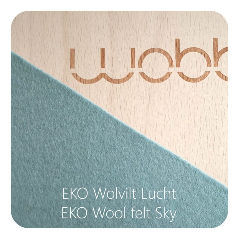 Wobbel Original Blank Gelakt Vilt Lucht Sky Wip Zitten Staan Wobb-Blnknw-57