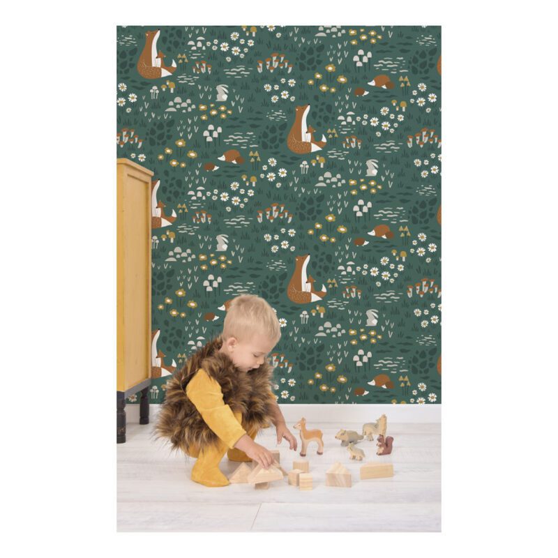 bosdieren behang forest happiness lilipinso kinderkamer lili-h0576