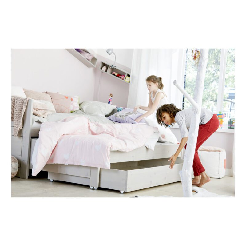 Kajuitbed Wit Met Logeerbed En Bedlade Lifetime Kidsrooms Slaap Logeer bed Qiddie.com life-47109-10