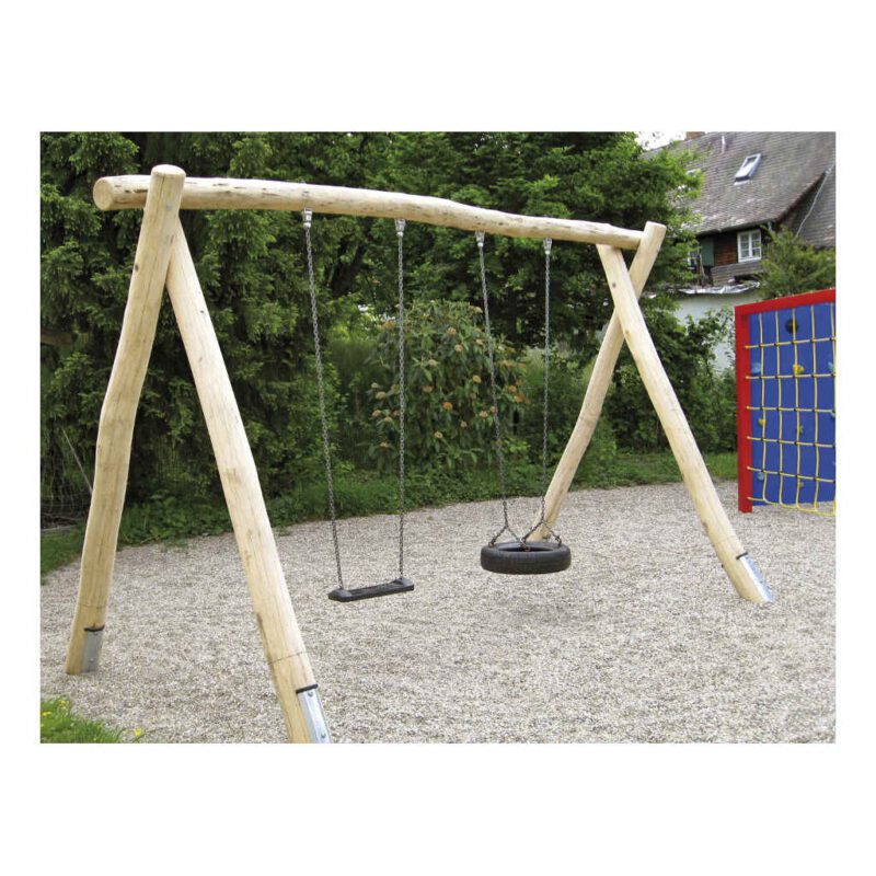 Autoband Schommel Robinia Hout Speeltoestel Schommel Rek Speeltuin Ophangen Swing QIDDIE.com edup-BT-H4698-1