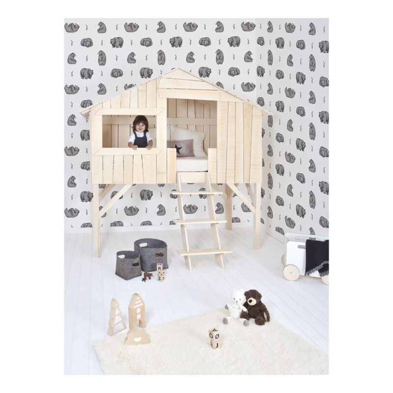 Behang Bears Zwart Wit Romanian Hills Lilipinso Gender Neutraal Interieur Kinderkamers Babykamers Geboorte QIDDIE.com lili-H0602