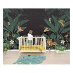 Behang Dieren Jungle In De Nacht Jungle Night Lilipinso Lieve Dieren Kinderkamer Babykamer QIDDIE.com lili-H0627